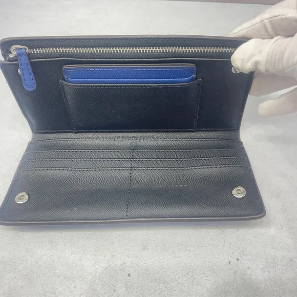 Michael Kors Lg Card Case Carryall Wallet Sapphire Blue - Picture 7 of 11